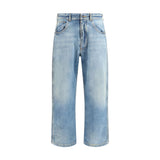 Margiela Blue Cotton Cropped Jeans