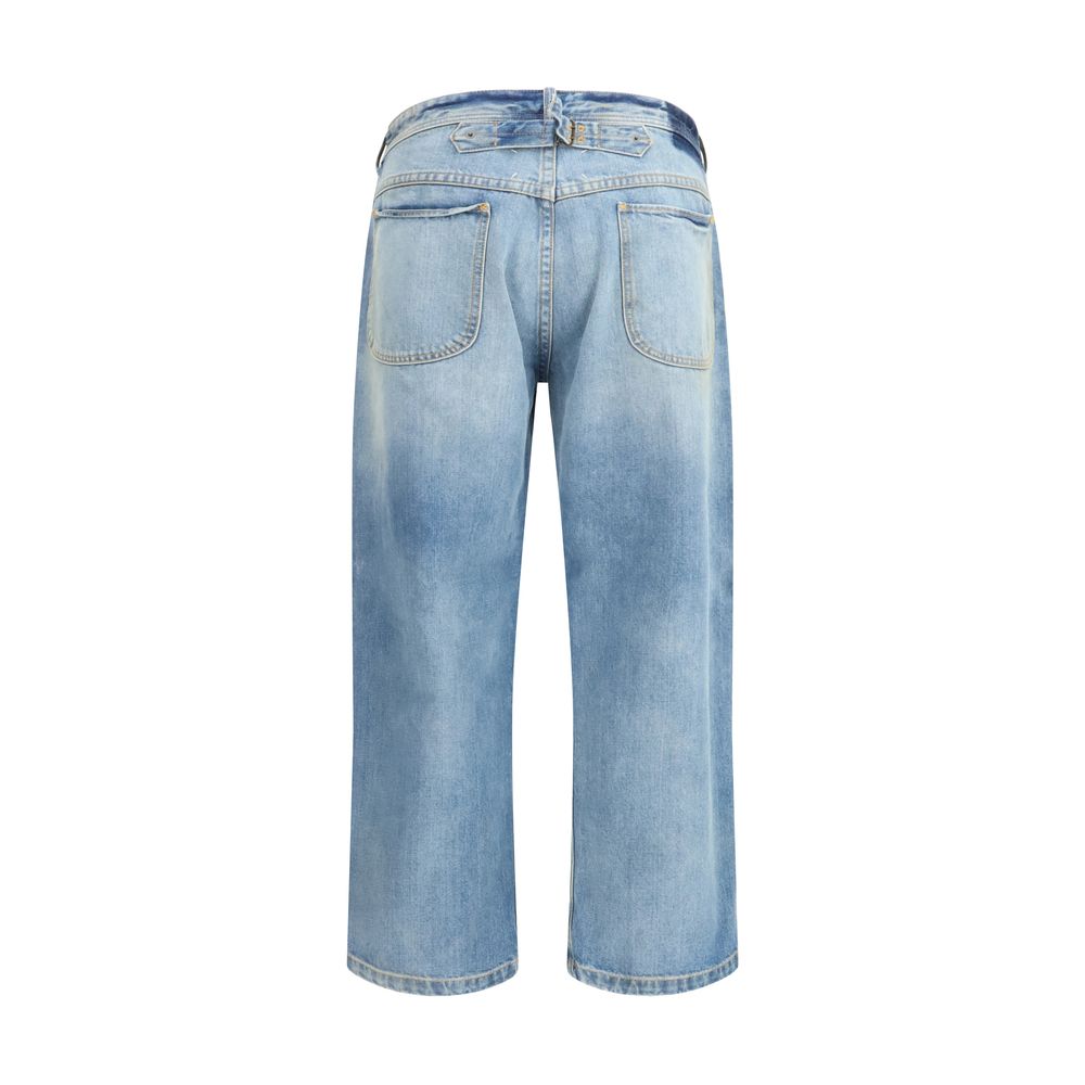 Margiela Blue Cotton Cropped Jeans
