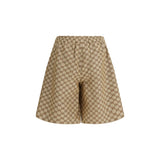 Gucci Beige Linen Bermuda Shorts