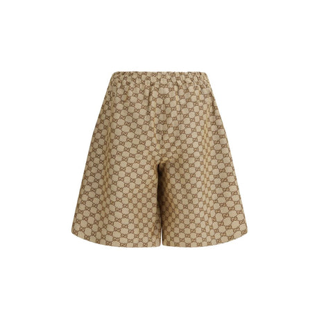 Gucci Beige Linen Bermuda Shorts