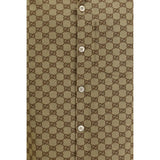 Gucci Beige Linen Shortsleeve Shirt