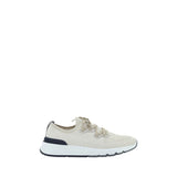 Brunello Cucinelli White Cotton Athletic Sneakers