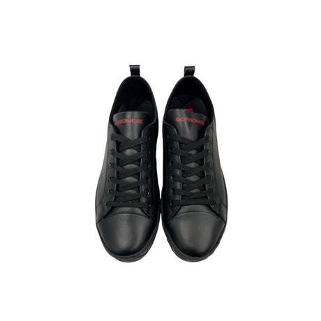 Borbonese Black Leather Men Sneaker