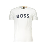 Hugo Boss White Cotton Men T-Shirt