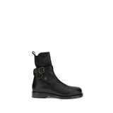 Burberry Black Calf Leather Bos Taurus Ankle Boots