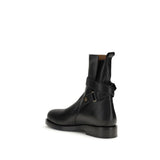 Burberry Black Calf Leather Bos Taurus Ankle Boots