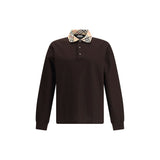 Burberry Brown Cotton Polo Shirt
