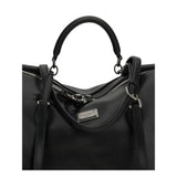 Dolce & Gabbana Black Calf Leather Bos Taurus Shoulder Bag