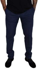 Dolce & Gabbana Blue Cotton Dress Pants