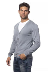 Verri Gray Cotton Cardigan