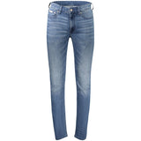 Calvin Klein Blu Cotton Men's Slim-Taper Jean