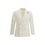 Lardini White Cotton Blazer