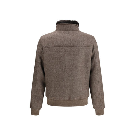 MooRER Brown Cashmere Bomber
