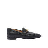 Valentino Garavani Black Leather Slip-On Loafers