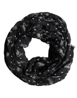 Dolce & Gabbana Black Wool Crown Print Fringe Neck Wrap 180cm x 65cm Scarf