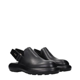 Jil Sander Black Leather Clogs