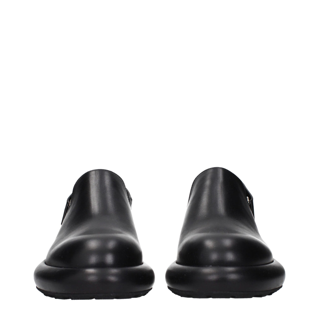 Jil Sander Black Leather Clogs