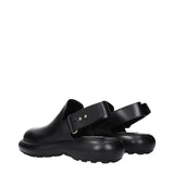 Jil Sander Black Leather Clogs