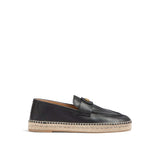 Valentino Garavani Black Leather Espadrilles
