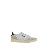 Autry White Calf Leather Bos Taurus Low Top Sneakers