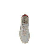 Autry White Calf Leather Bos Taurus Low Top Sneakers