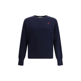 Ami Paris Blue Wool Sweatshirt