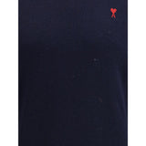 Ami Paris Blue Wool Sweatshirt