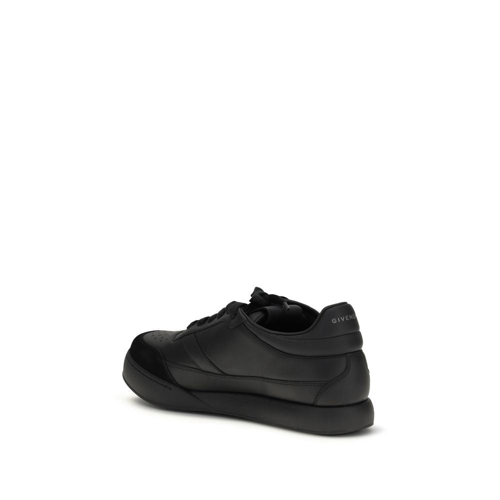 Givenchy Black Calf Leather Bos Taurus Low Top Sneakers