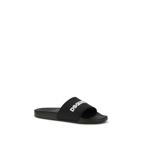 Dsquared² Black Rubber Sandals