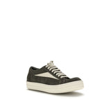 Rick Owens Black Calf Leather Bos Taurus Low Top Sneakers