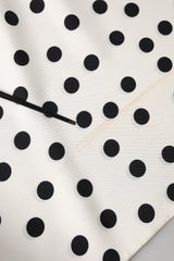 Dolce & Gabbana White Black Polka Dot Neck Wrap Foulard 165.5cmx32cm Scarf