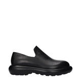 Jil Sander Black Leather Slip-On Loafers