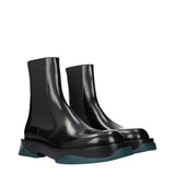 Jil Sander Black Leather Ankle Boots