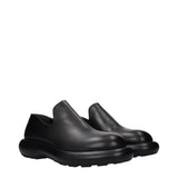 Jil Sander Black Leather Slip-On Loafers