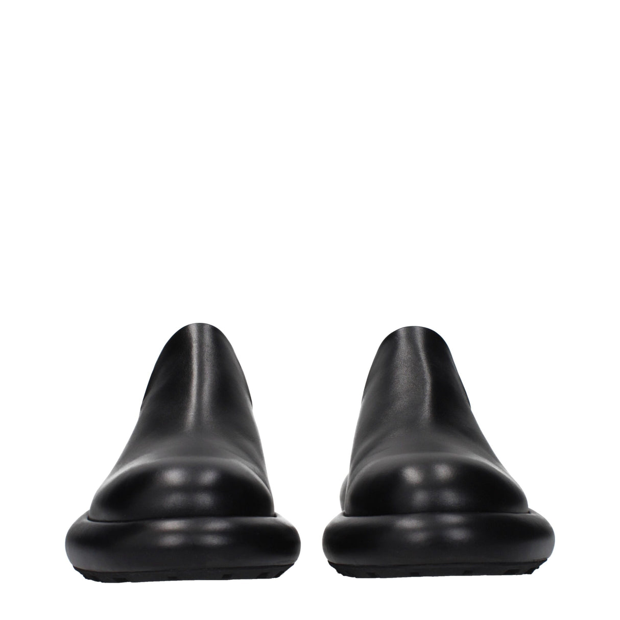 Jil Sander Black Leather Slip-On Loafers