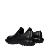 Jil Sander Black Leather Slip-On Loafers