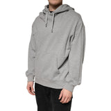Dolce & Gabbana Gray Cotton Hooded Sweatshirt Sweater