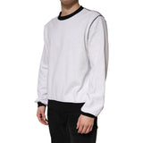 Dolce & Gabbana Light Grey Cotton Crewneck Sweatshirt Sweater