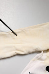 Dolce & Gabbana White Virgin Wool Graphic Logo Crewneck Sweater