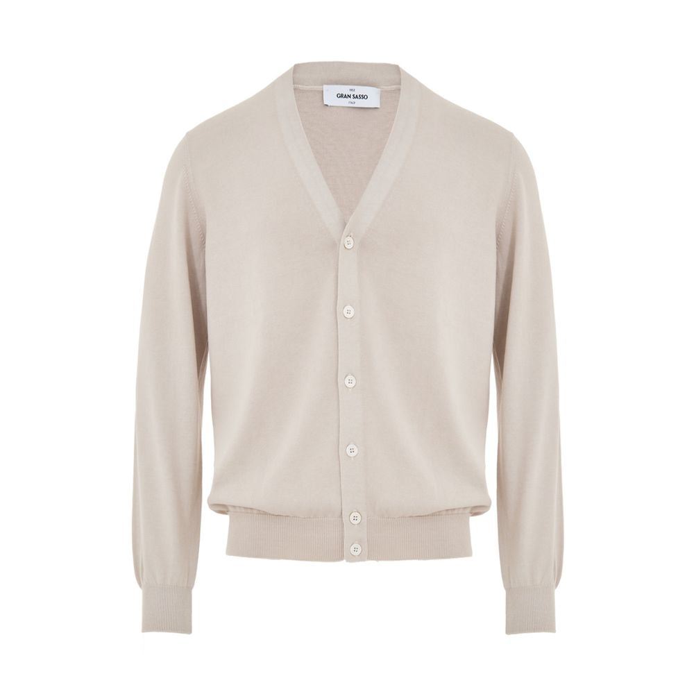 Gran Sasso Beige Cotton Cardigan