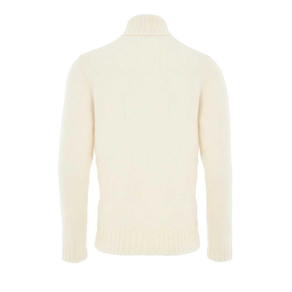Gran Sasso White Wool Turtleneck