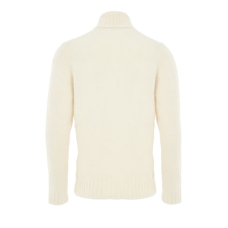 Gran Sasso White Wool Turtleneck