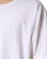 Dolce & Gabbana White Cotton Crewneck Short Sleeve T-Shirt