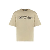 Off-White Beige Cotton T-Shirt
