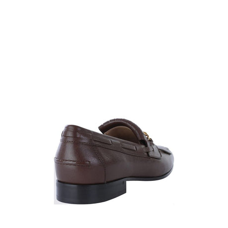 Valentino Garavani Brown Leather Slip-On Loafers