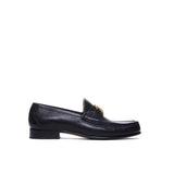 Valentino Garavani Black Leather Slip-On Loafers