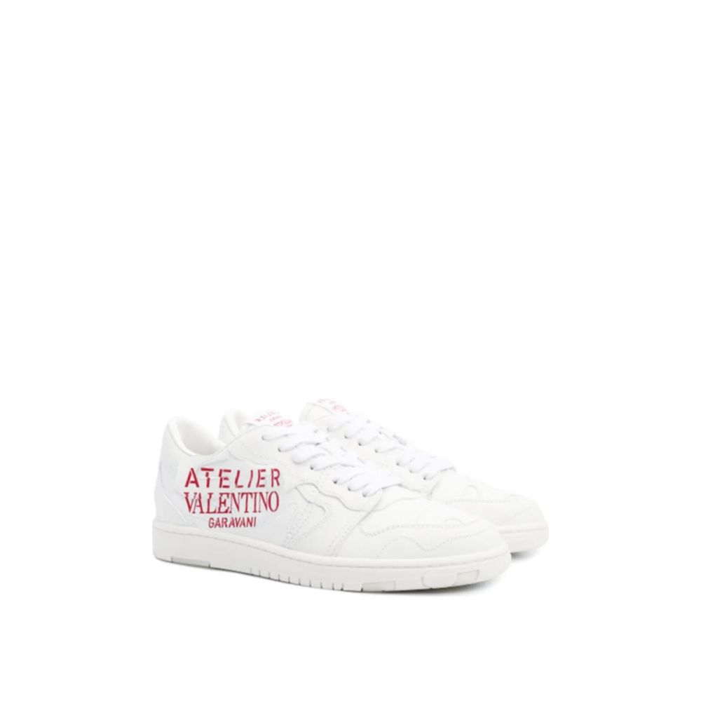 Valentino Garavani White Leather Low Top Sneakers