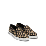 Prada Black Canvas Slip-On Loafers