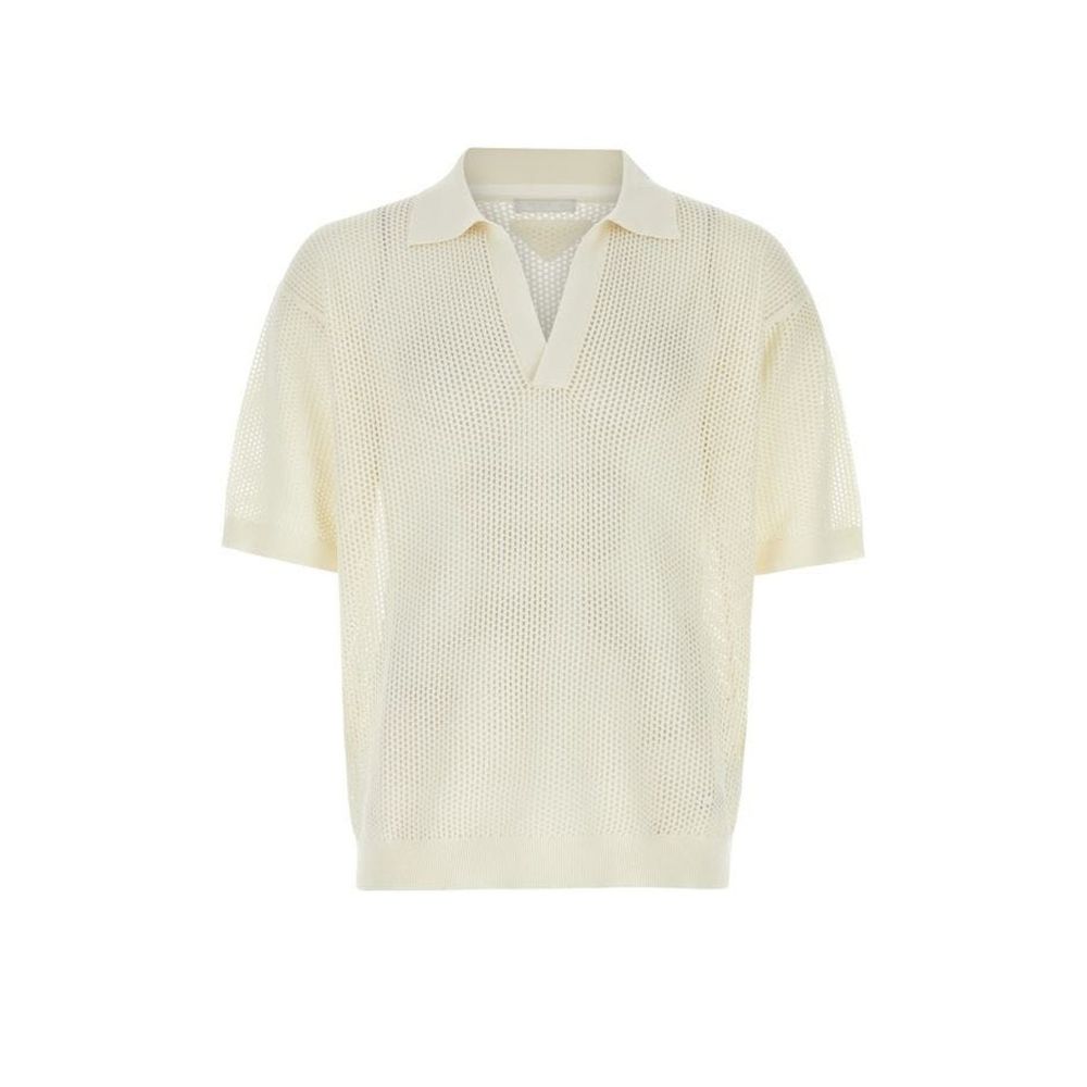Prada White Cotton Polo Shirt