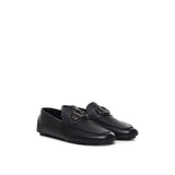 Valentino Garavani Black Leather Slip-On Loafers